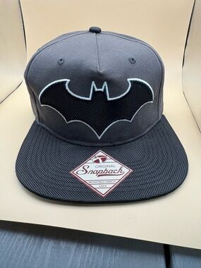 Batman Logo Black Snapback Hat - Bioworld